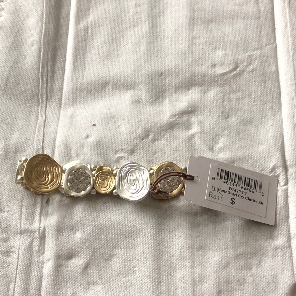Rain Gold And Silver Swirl Bracelet
